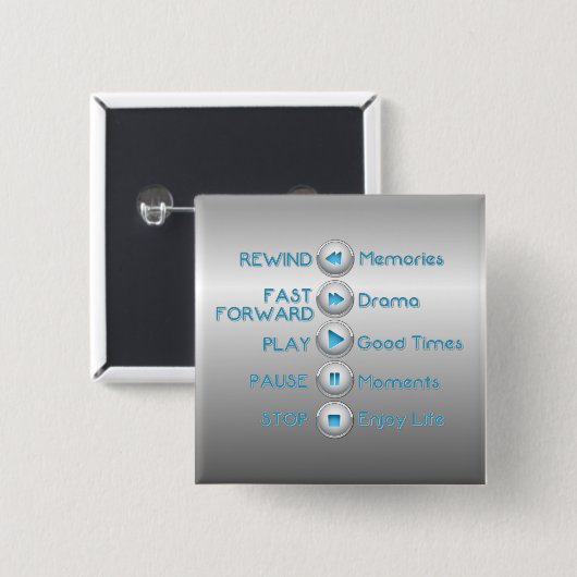 Life Control Buttonnen Silver Button (Voorkant /achterkant)