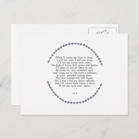 Life Cycle Postcard Briefkaart (Voorkant / Achterkant)