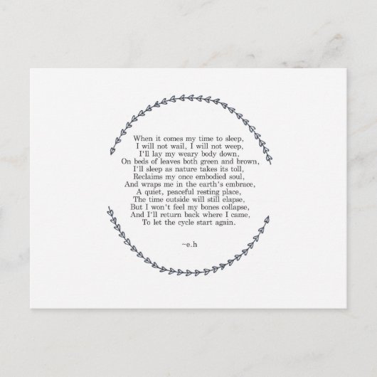 Life Cycle Postcard Briefkaart (Voorkant)