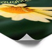 Life Daisy Flower Abstract Inspirerend Words Poster (Hoek)