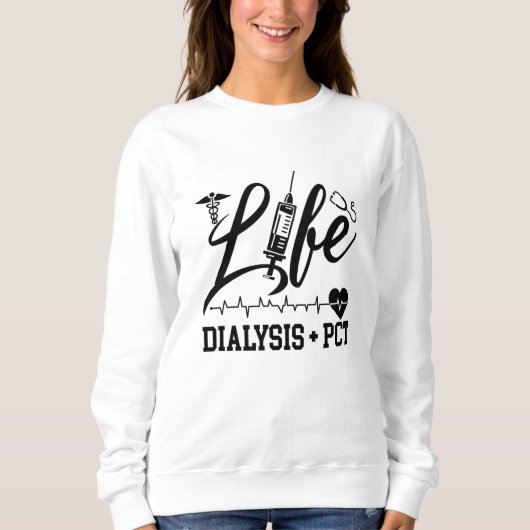Life Dialyse + PCT Dialyse Neurse Tech-technicus Trui (Voorkant)