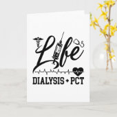 Life Dialysis + PCT Dialysis Nurse Tech Technician Kaart (Gele Bloem)