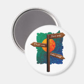 Life Direction Road Sign Magneet (Voorkant / Achterkant)