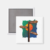 Life Direction Road Sign Magneet (Voorkant / Achterkant)