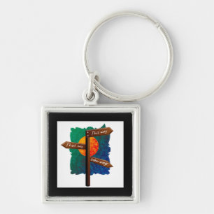Life Direction Road Sign Sleutelhanger