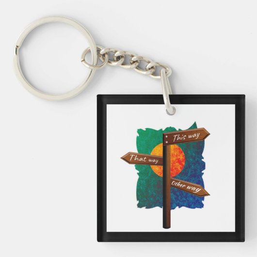 Life Direction Road Sign Sleutelhanger (voorkant)