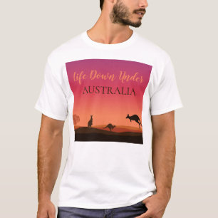 Life Down Under Kangaroo Australië T-shirt T-shirt