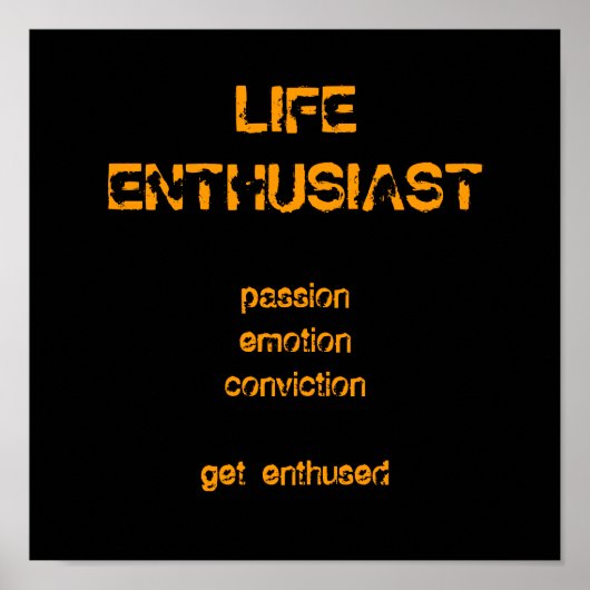 LIFE ENTHUSIAST, merk Poster (Voorkant)