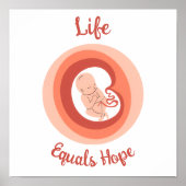 Life Equals Hope Pro-Life / March for Life Poster (Voorkant)