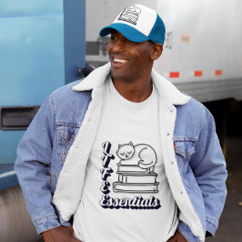 LIFE Essentials Word Art | Boeken & katten liefheb T-shirt