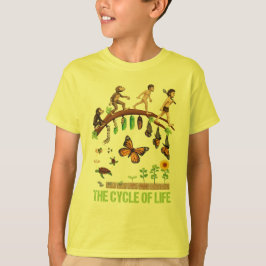 Life Evolution Primates to Man, Cocoon Butterfly T-shirt