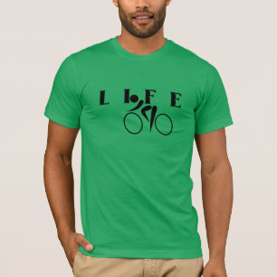 "LIFE" Fiets Grafische T-shirt   Modern Fietseren