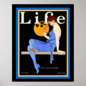 Life Flapper in Blue Juli 1927 Poster 16 x 20 (Voorkant)