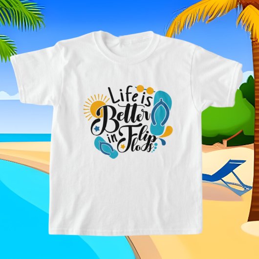 life flip flop woordmeisjes t-shirt