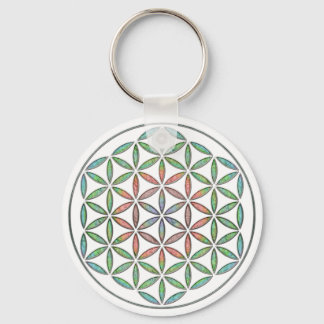 Life Flow Flower of Life Design Sleutelhanger
