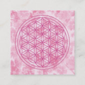 Life flower vierkante visitekaartje (Voorkant)