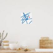 Life Focus Abstract Art Red Dot Poster (Keuken)