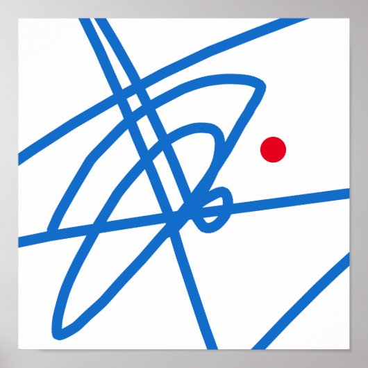 Life Focus Abstract Art Red Dot Poster (Voorkant)