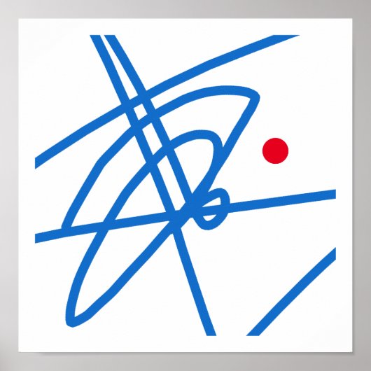 Life Focus Abstract Art Red Dot Poster (Voorkant)