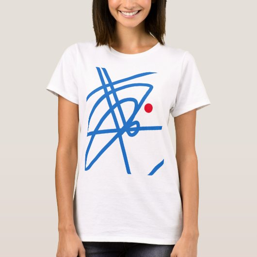 Life Focus Abstracte Art Red Dot T-Shirt Top (Voorkant)