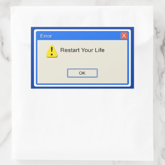 Life-fout Rechthoekige Sticker (Tas)