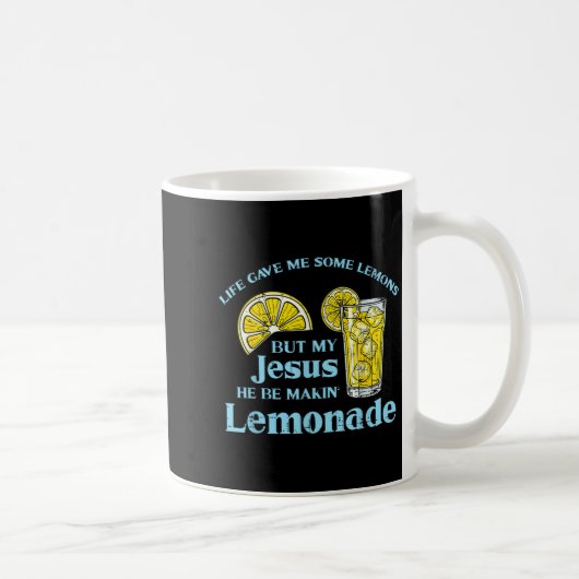 Life Gave Lemon Jesus Made Lemonade Christian Men  Koffiemok (Rechts)