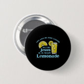 Life Gave Lemon Jesus Made Lemonade Christian Men Ronde Button 5,7 Cm (Voorkant /achterkant)