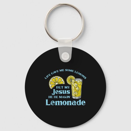 Life Gave Lemon Jesus Made Lemonade Christian Men Sleutelhanger (Voorkant)