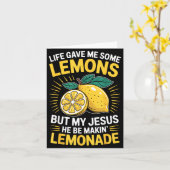 Life Gave Me Some Lemons But My Jesus Kaart (Gele Bloem)