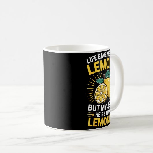 Life Gave Me Some Lemons But My Jesus  Koffiemok (Voorkant rechts)