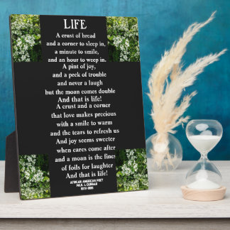 LIFE gedicht Fotoplaat