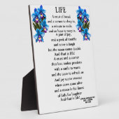 LIFE gedicht Fotoplaat (Zijkant)
