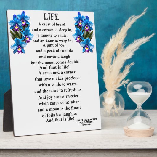 LIFE gedicht Fotoplaat (Zijkant)