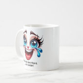 Life Gets Weird Laugh, Fabulous Eyes Funny Face Koffiemok (Voorkant links)