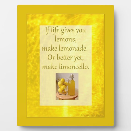 Life Gives Lemons...Make Limoncello Foto Plaque Fotoplaat (Voorkant)