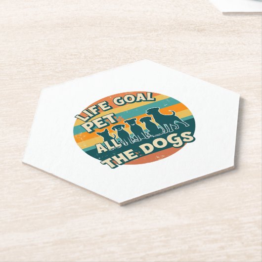 Life Goal Pet All The Dogs Copy Kartonnen Onderzetters (Schuin)