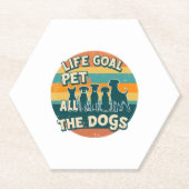 Life Goal Pet All The Dogs Copy Kartonnen Onderzetters (Voorkant)