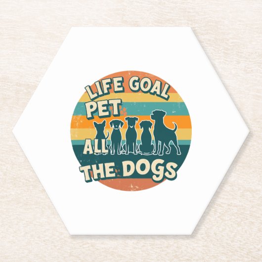 Life Goal Pet All The Dogs Copy Kartonnen Onderzetters (Voorkant)