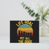 Life-Goal-Pet-All-the-Dogs-Lover-Funny Briefkaart (Staand voorkant)