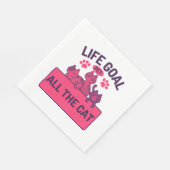 Life Goal Pet Alle Cat Quotes Servet (Hoek)