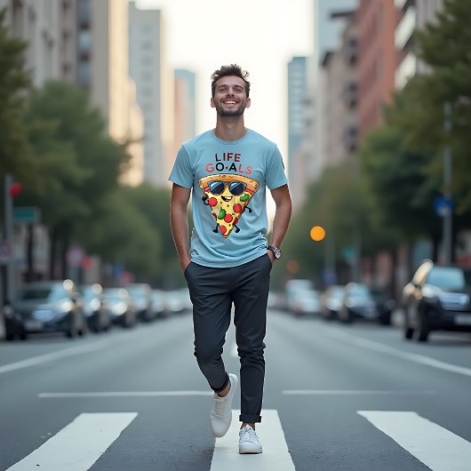 Life Goals Pizza Slice Grappig T-shirt