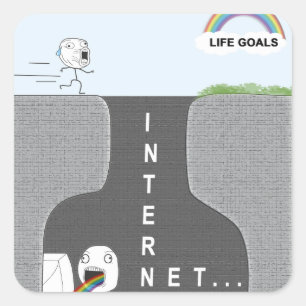 Life Goals vs. Internet. Grappige Stickers