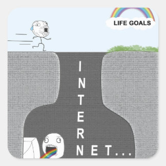 Life Goals vs. Internet. Grappige Stickers