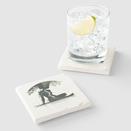 Life & Growth Stenen Onderzetter (Zijkant)