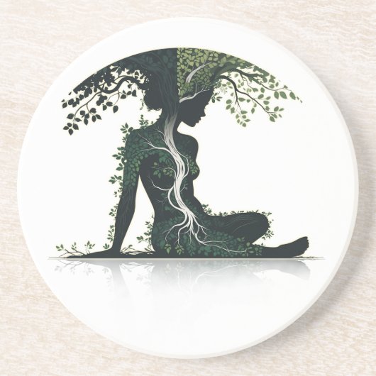 Life & Growth Zandsteen Onderzetter (Voorkant)