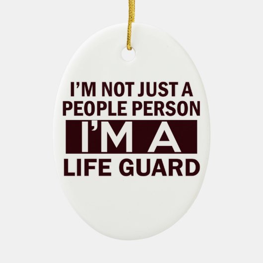 Life Guard-ontwerp Keramisch Ornament (Voorkant)