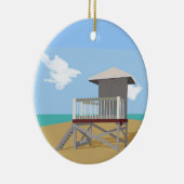 Life Guard Shack Keramisch Ornament (Rechts)