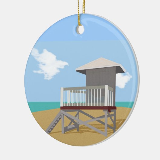 Life Guard Shack Keramisch Ornament (Links)