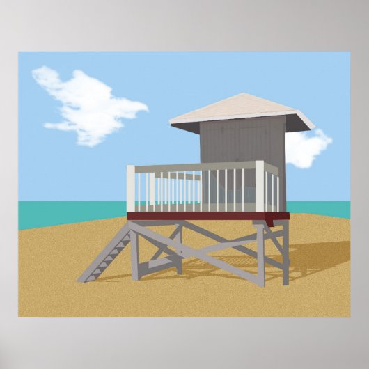 Life Guard Shack Poster (Voorkant)