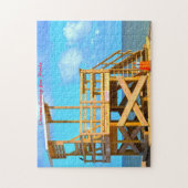 Life Guard Stand Florida, kerstgroeten Legpuzzel (Verticaal)